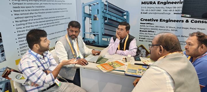 Meeting visitors at the CEAC stall