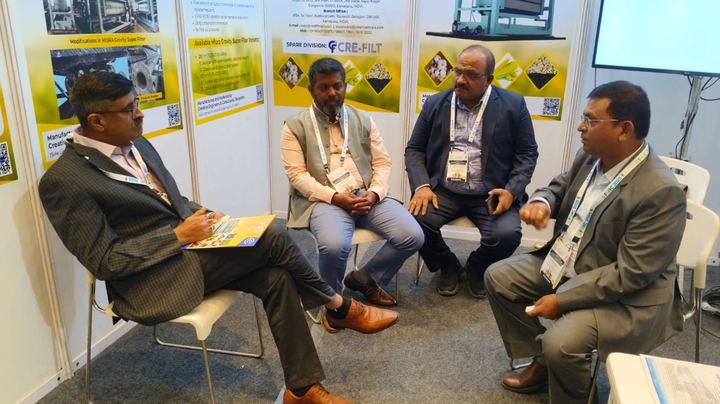 Business meeting at the CEAC stall
